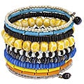 Bead and Bone 10-turn Multicolor Bracelet (India)