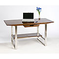 Amazing pamphlets on Table desk Carved Breeze Desk with Stainless Steel Legs