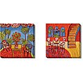 Cecile Broz 'Peaceful Retreat' Gallery-wrapped Art Set