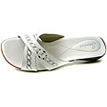Accommodating guide on leather hair flowers Sandies Women's 'Apres' Capri White Golf Sandals