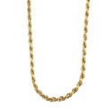 Caribe Gold 14k over Sterling Silver 20-inch Rope Chain (2 mm)