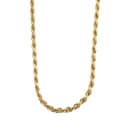 Sterling Essentials 14K Gold over Silver 30-inch Diamond-cut Rope Chain (2 mm)