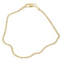 Caribe Gold  14k over Sterling  Silver 9-inch Spiga Anklet