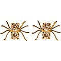 14k Yellow Gold Child's Spider Earrings