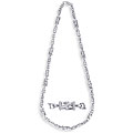 14k White Gold Overlay Rhinestone Web Necklace