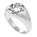 Sterling Silver Star of David Cut-out Ring