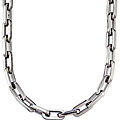 Stainless Steel Men's Oval-link Necklace
