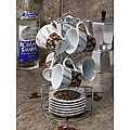 Free connected tips for porcelain Silver Espresso Cup with Stand (Set of 6)