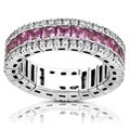 18k Gold Pink Sapphire and 4/5ct TDW Diamond Ring (GH, SI) (Size 6.5)