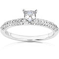 14k Gold 1/2ct TDW Asscher Diamond Ring (H-I, SI1-SI2)