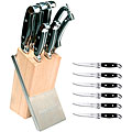 Convenient info on melamine set Forged 7-piece Knife Block and Steak Knife Set
