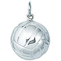 Sterling Silver 3-D Volly Ball Charm