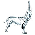 Sterling Silver American Pit Bull Terrier Dog Charm