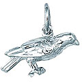 Sterling Silver Perched Canary Charm