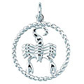 Sterling Silver 'Scorpio' Zodiac Symbol Charm