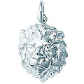 Sterling Silver 'Lion Head' Charm