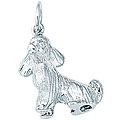 Sterling Silver 3D Poodle Charm