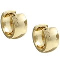 Caribe Gold 14k Gold over Sterling Silver Hoop Earrings