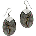 Sterling Silver Grey Shell Earrings