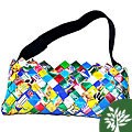 Woven Wrapper Clutch with Dark Cotton Strap (Mexico)
