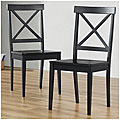 Nirvana X-back Black Side Chairs (Set of 2)