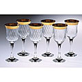 Italian Wine Glasses with 14k Gold Trim (Set of 6)