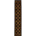 Handmade Heritage Mahal Black Wool Runner (2'3 x 14')