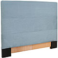King Light Blue Microsuede Slipcovered Headboard