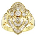 18k Yellow Gold 1 1/2ct TDW Diamond Cocktail Ring (H-I, I) (Size 6.25)