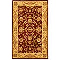 Handmade Antiquities Jewel Red/ Ivory Wool Rug (4' x 6')