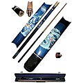 Blue Dragon Pool Cue with 6 Replacement Tips