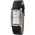 Peugeot Men's Rectangular Steel Case Strap Watch