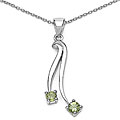 Sterling Silver Genuine Green Sapphire Necklace