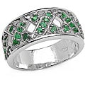 Sterling Silver and Emerald Ring