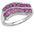 Sterling Silver and Round Ruby Ring