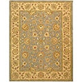 Handmade Heritage Kerman Blue/ Beige Wool Rug (7'6 x 9'6)