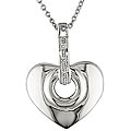 Sterling Silver and Diamond Heart Necklace