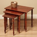 Set of 3 Rubberwood Nesting Tables (Malaysia)