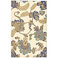 Tufted Ivory Wool Rug (5' x 8')