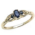 Malaika 10k Gold and Blue Sapphire Ring