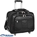 McKlein Chicago Black Nylon 17 in. Detachable-Wheeled Laptop Case