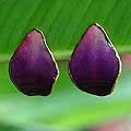 Amazing pamphlets on Gold surfboard Necklace Goldplated Natural Orchid 'Purple Tears' Earrings (Thailand)