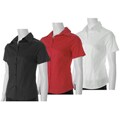 Adi Designs Women's Short-sleeve Button-up Blouse