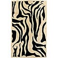 Hand-tufted Zebra Print Wool Rug (5' x 8')