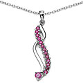 Sterling Silver Genuine Ruby Necklace