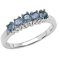 Sterling Silver Five-stone Sapphire Ring