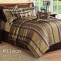 Wilson 8-piece Green Stripe Comforter Set
