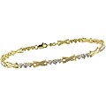 10k Gold Diamond Accent Link Bracelet
