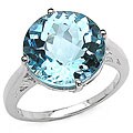 Sterling Silver Genuine Blue Topaz Solitaire Ring