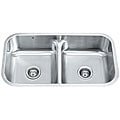 VIGO 32-inch Undermount Stainless Steel 18 Gauge Double Bowl Kitchen Sink